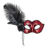 Finidi Rood Metallic Venetiaans oogmasker