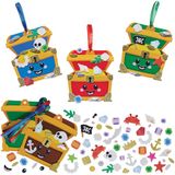 Baker Ross VC171 Mix & Match-decoratiesets met schatkist - Set van 8, knutselwerkjes van schuimrubber in de vorm van een schatkist
