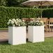 VidaXL Plantenbak 2 st wit 40 x 30 x 40 cm koudgewalst staal