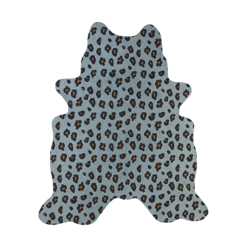 Childhome Leopard Tapijt Lichtblauw 145x160cm