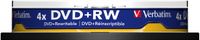Verbatim DVD+RW 4.7GB 4X SP MATT SILVER SURFACE - Rohling