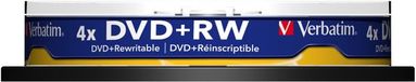 Verbatim DVD+RW 4.7GB 4X SP MATT SILVER SURFACE - Rohling