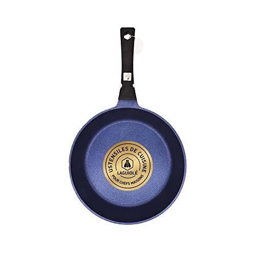 Laguiole - Pan 30 cm, zwart, antiaanbaklaag, blauw, diamondinductie