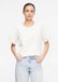 comma T-shirt wit katoen ronde hals korte mouw aansluitend 48