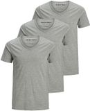 Jack & Jones Heren t-shirt 3 pack Essentials light grey melange XL