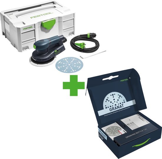 Festool ETS EC 150/5 GR-Set P Excenterschuurmachine + Schuurpapierset in Systainer - 578188