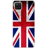 1001 coques Samsung Siliconen hoesje compatibel met Samsung Galaxy M22, Samsung Galaxy M32 Engelse vlag