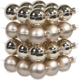 Othmar Decorations Kleine kerstballen - 36x st - champagne - D4 cm - glas
