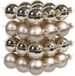 Othmar Decorations Kleine kerstballen - 36x st - champagne - D4 cm - glas