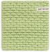 Knit Factory Gebreide Onderzetter Block - Pannenonderzetter - Hittebestendig - Ecru/Spring Green - 20x20 cm