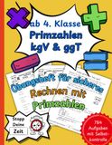 Primzahlen, kgV & ggT: Großes Übungsbuch zum sicheren Rechnen | ab 4. Klasse | Primfaktorzerlegung | Teilerberechnung