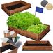 MODO24 Jardinière en bois, bac à plantes, bois massif, pin, jardinière à herbes, bac à fleurs, jardin, terrasse, 18x103x90 cm, marron, ZP06