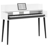 vidaXL studiobureau Wit 110 x 40 x 19,5 cm Bewerkt hout
