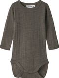 NAME IT NBMWANG WOOL NEEDLE LS BODY SOLID NOOS - Bébé - Body - Morel - 62
