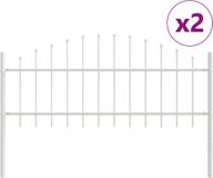vidaXL - Tuinhek WOERDEN - 2 stuks - 170 x 115 cm - Gepoedercoat staal - Wit