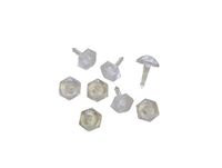 GARDINIA Pin voor plooien, kunststof, transparant, 3.06 x 1.38, 50 stuks