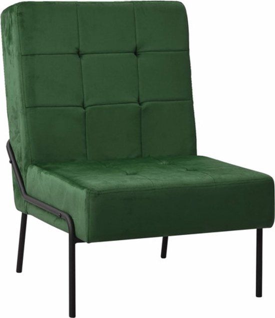 vidaXL Relaxstoel fluweel donkergroen 65x79x87 cm