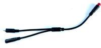 Classic Cycle HIGO / Julet Y-kabel, 17,5 cm, voor e-bike, 2-polig rood naar 2-polig rood en USB micro B
