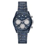 Guess Indigo GW0750L1 Dameshorloge Roestvrij Staal Blauw 37mm