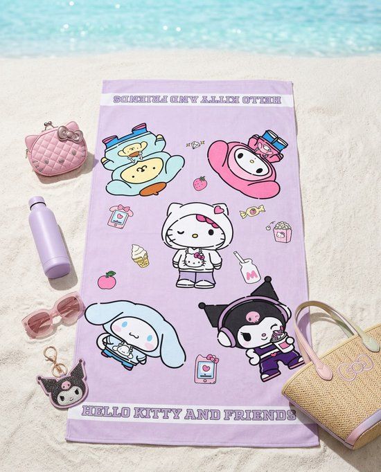 4KidsOnly Sanrio Strandlaken Friends - 90 x 170 cm - Katoen