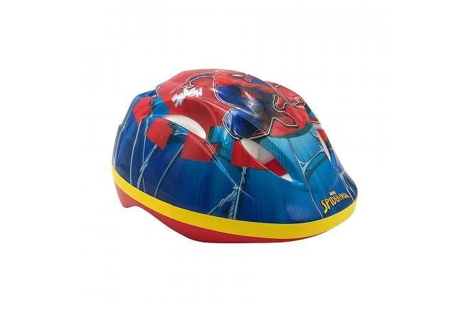 spiderman Fietshelm 51-55cm Blauw Geel Rood