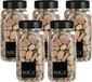 Mica Decorations decoratie stenen - 5x - groot - 650ml - roestbruin mix