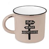 Koffiemok Alpine Koffiemok vintage | Keramische mok om cadeau te geven | 400 ml | Koffie, bergen, avontuur