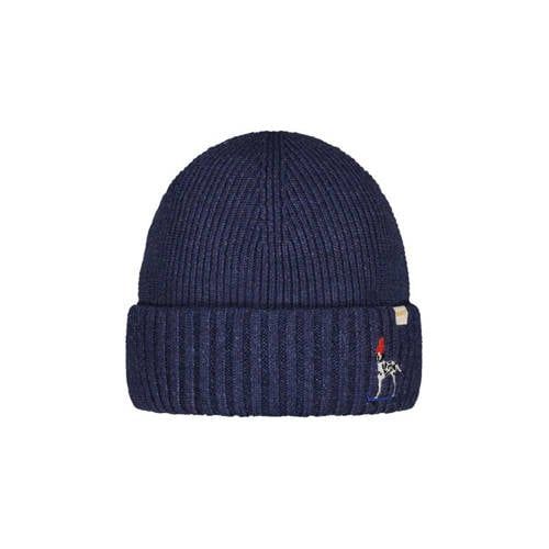 Barts rib gebreide muts donkerblauw