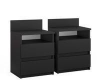 Vicco Monty Nachtkastje – Set van 2 Zwart