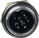 Cliff FC684206 Miniatuur-DIN-connector Stekker, inbouw verticaal Aantal polen: 6 Zilver 1 stuk(s)