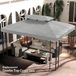 Pavillon de jardin Toit de remplacement 3 x 4 mètre Tissu Oxford 180 g/m² Haute densité Vert militaire