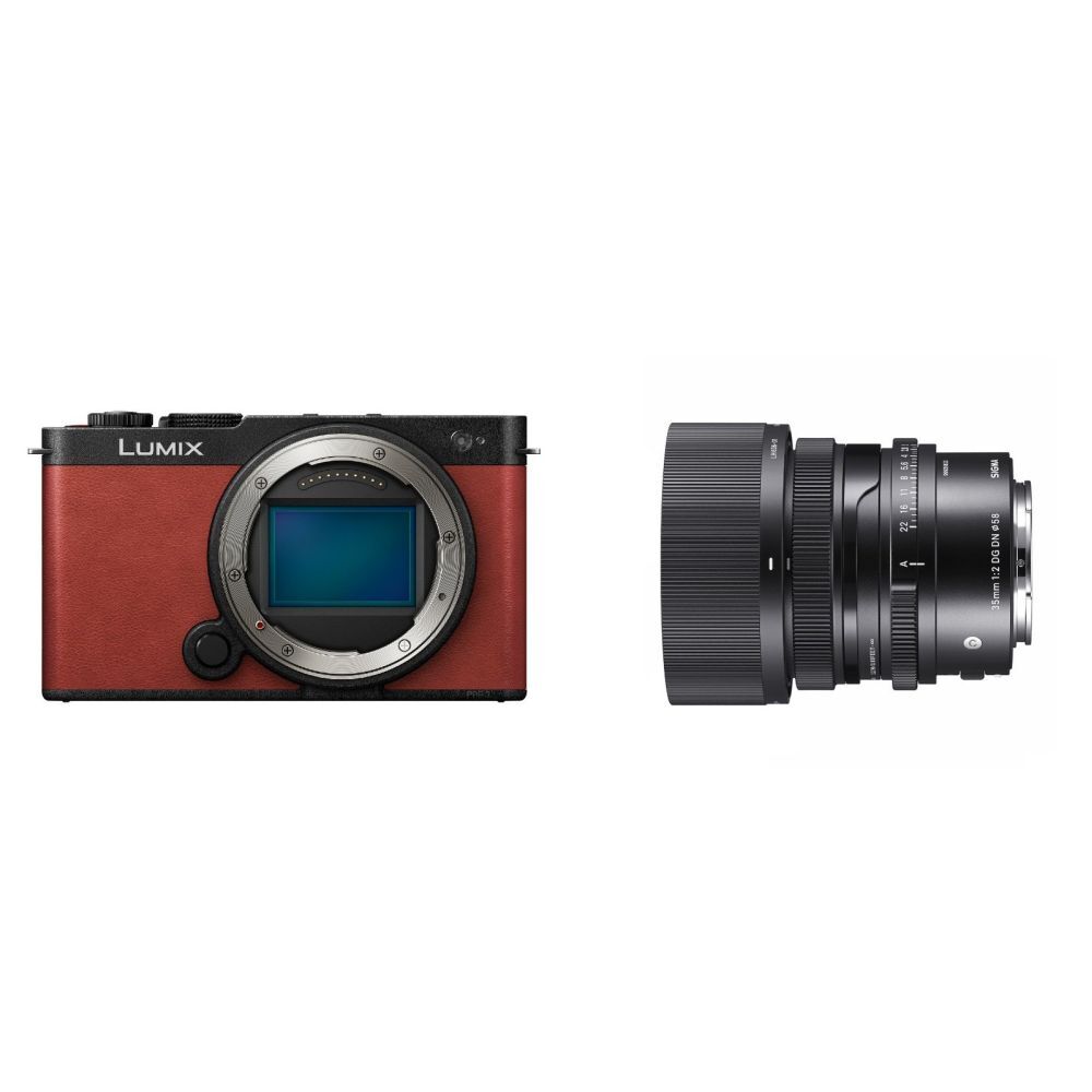 Panasonic Panasonic Lumix S9 Body Crimson Red + Sigma 35mm F/2.0 DG DN Contemporary L-mount