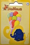 Merkloos Die Sendung mit der Maus - Elefant Balonnen - Patch - Strijkapplicatie