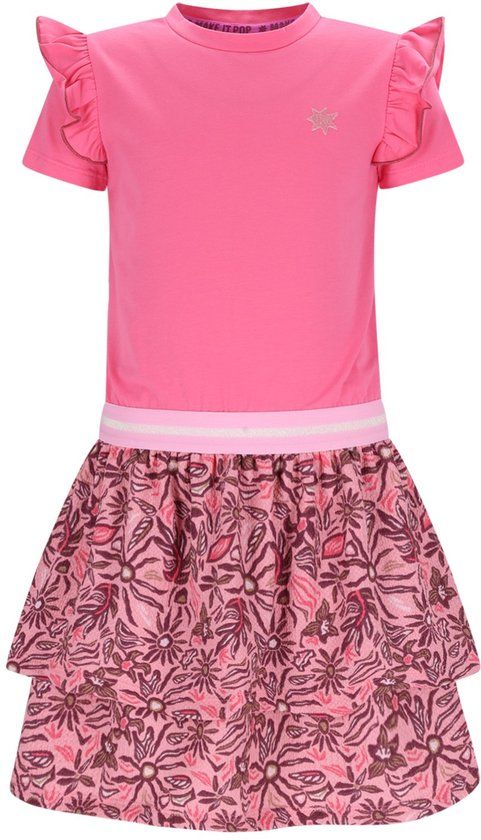 B.Nosy Y602-5814 meisjes jurk roze - Maat 104