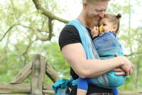 Yaro Stars Aqua Grad Grey - 4.20 meters Woven Baby Wrap - Cotton - Multicolor