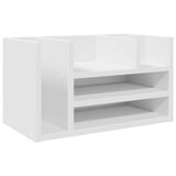 vidaXL Bureau-organizer, wit, 44,5 x 24 x 25 cm, bewerkt hout
