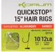 Korum Supersteel Allrounder Big Fish Quickstop Hair Rigs 4 Barbed (8 pcs) - Haak 10 - 0.28mm