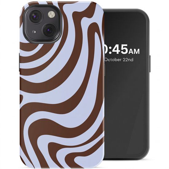 Selencia Hoesje - Geschikt voor Apple iPhone 13 - Backcover geschikt voor MagSafe - Dream Swirl Chocolate