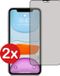 BTH 2x Screenprotector voor iPhone X/Xs/11 Pro - Privacy Glas