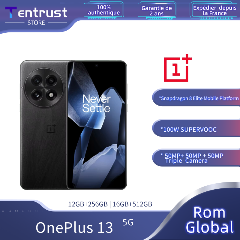 OnePlus 13 5G Smartphone - Global ROM - Snapdragon 8 Elite - 6.82 inch - 100W SUPERVOOC - 4K Dolby Vision