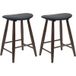 Chaises de salle à manger 2 pcs marron clair 46 x 37 x 63 cm