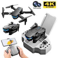SZSMART Ky910 opvouwbare minidrone met 4K dubbele camera 3 batterijen Levensduur batterij: 12 min zwart