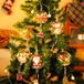 6x kerstballen met bouwstenen (kerstman, sneeuwpop, kersthuisje, kerstkrans, slee en jinglebell)