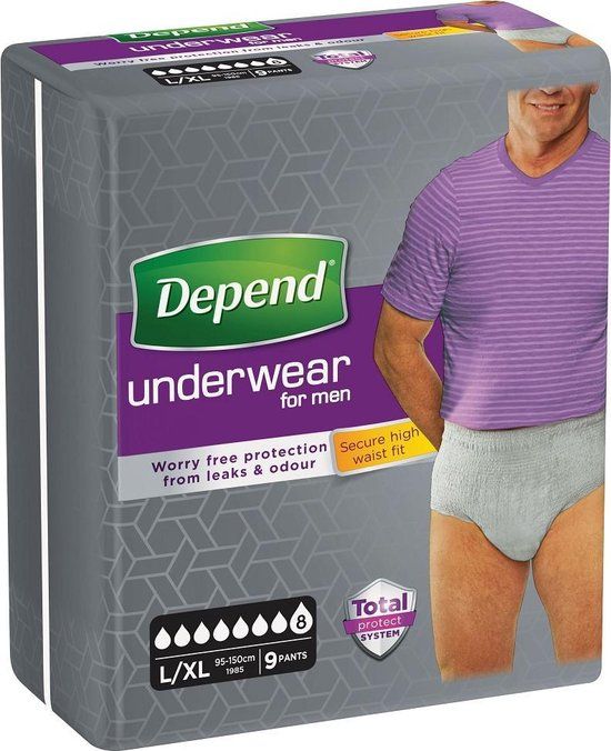 Depend for Men Pants Super L/XL - Incontinentiebroekjes - Maat L - 10 stuks