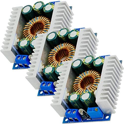 AZ Delivery 3 x XL4016E1 Step-Down Buck Converter Voedingsmodule DC-DC 5-40V tot 1.2-36V instelbare Step Down Board 12A 100W XL4016E1 compatibel met Arduino inclusief E-Book!