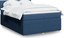 Maison Exclusive - Sommier à lattes de lit avec matelas bleu 140x200 cm tissu