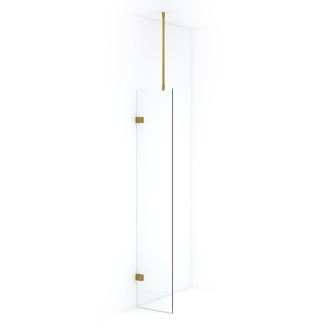 Maxaro Inloopdouche Diamond 40cm 8mm Helder Veiligheidsglas Goud