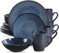 Happyment Opulent Bordenset – 4 persoons – 16 delig – Blauw Keramisch – Serviesset