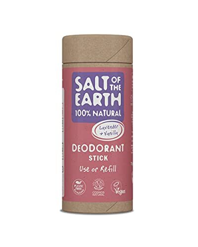 Salt of the Earth Natural Deodorant Stick Refill Lavender & Vanilla, Aluminium Free, Vegan, Long Lasting Protection, Leaping Bunny Approved, Made in The UK - 75 g