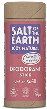 Salt of the Earth Natural Deodorant Stick Refill Lavender & Vanilla, Aluminium Free, Vegan, Long Lasting Protection, Leaping Bunny Approved, Made in The UK - 75 g